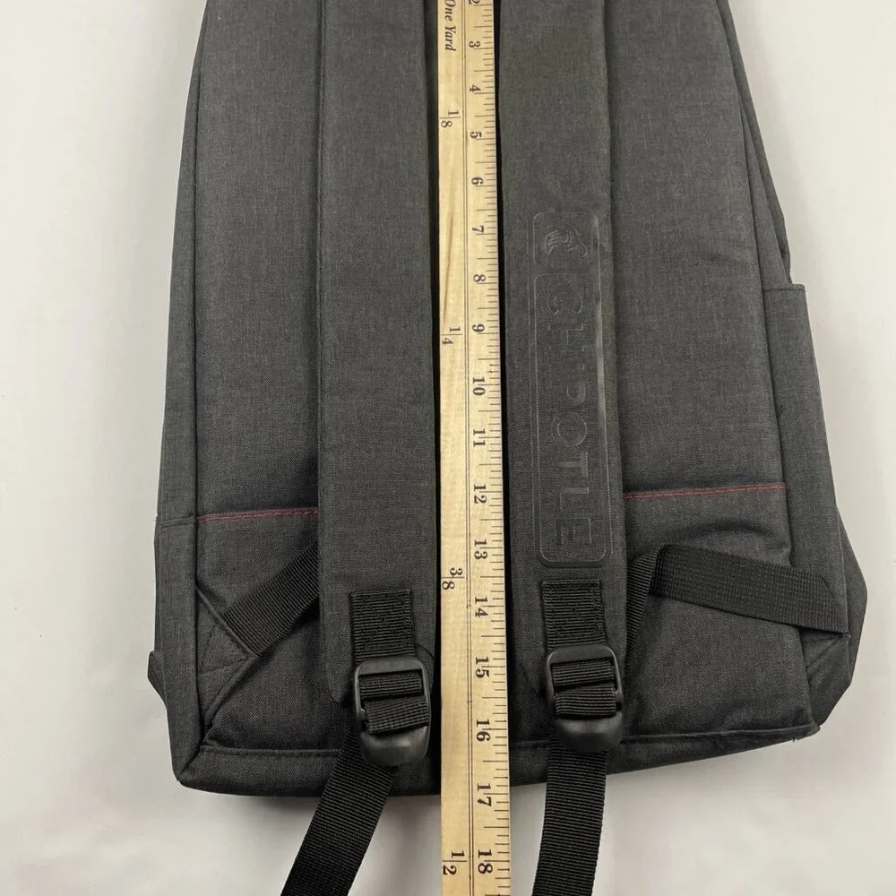 Chipotle Rolltop Backpack Laptop Sleeve Zip Closure Inside Divider Padded Canvas